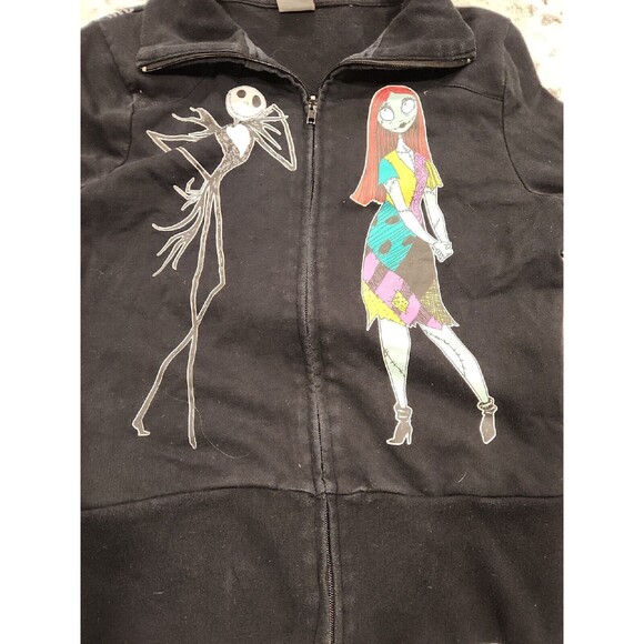 DISNEY NIGHTMARE BEFORE CHRISTMAS Womens‎ Long Sleeve Hoodie Large Zippered - Picture 3 of 9